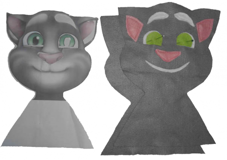 Talking Tom Head (450x317), Png Download