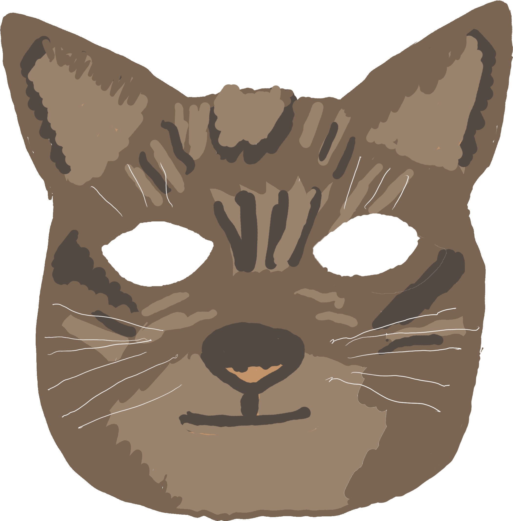 Cat Masks For Followup Fun - Asian (2346x2196), Png Download