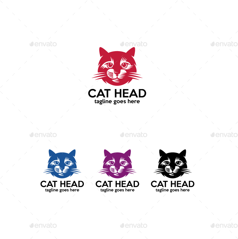 Logo Template Logo Template - Cat Yawns (800x800), Png Download