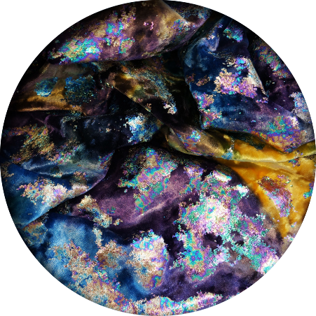 De Luxe Tye Dye Foiled Velvet - Dye (451x452), Png Download