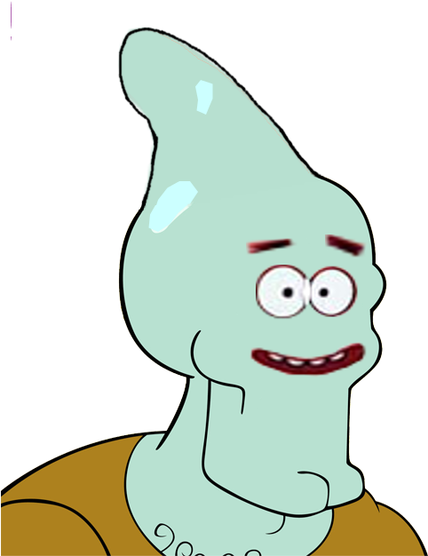 Squidtrick Tentastar - Squidward Face No Background (487x647), Png Download