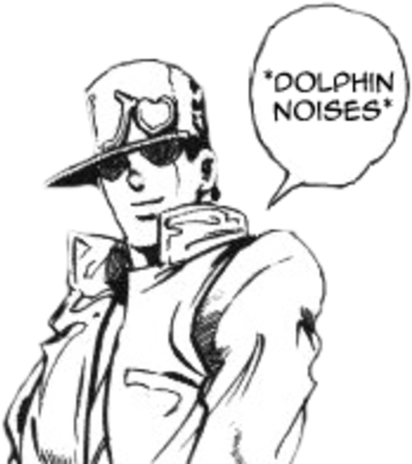 Png Library Library Image Jojo S Bizarre Adventure - Jotaro Fucking A Dolphin (600x690), Png Download