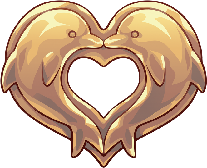 Image Transparent Library Heart By Jostarjo On Deviantart - Dolphin Heart Png (700x581), Png Download