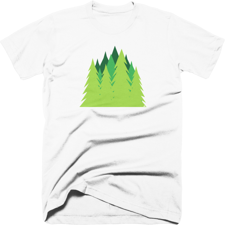 Treeline Tee -apparel In The Great Pacific Northwest - Tree (850x850), Png Download