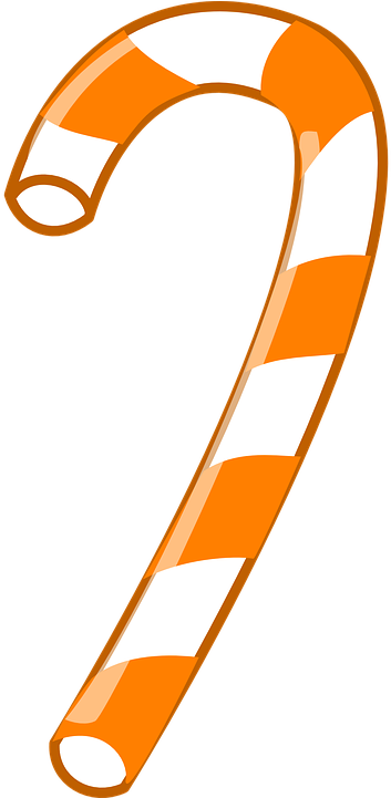 Candy Cane Clipart Ornament - Candy Clip Art (360x720), Png Download