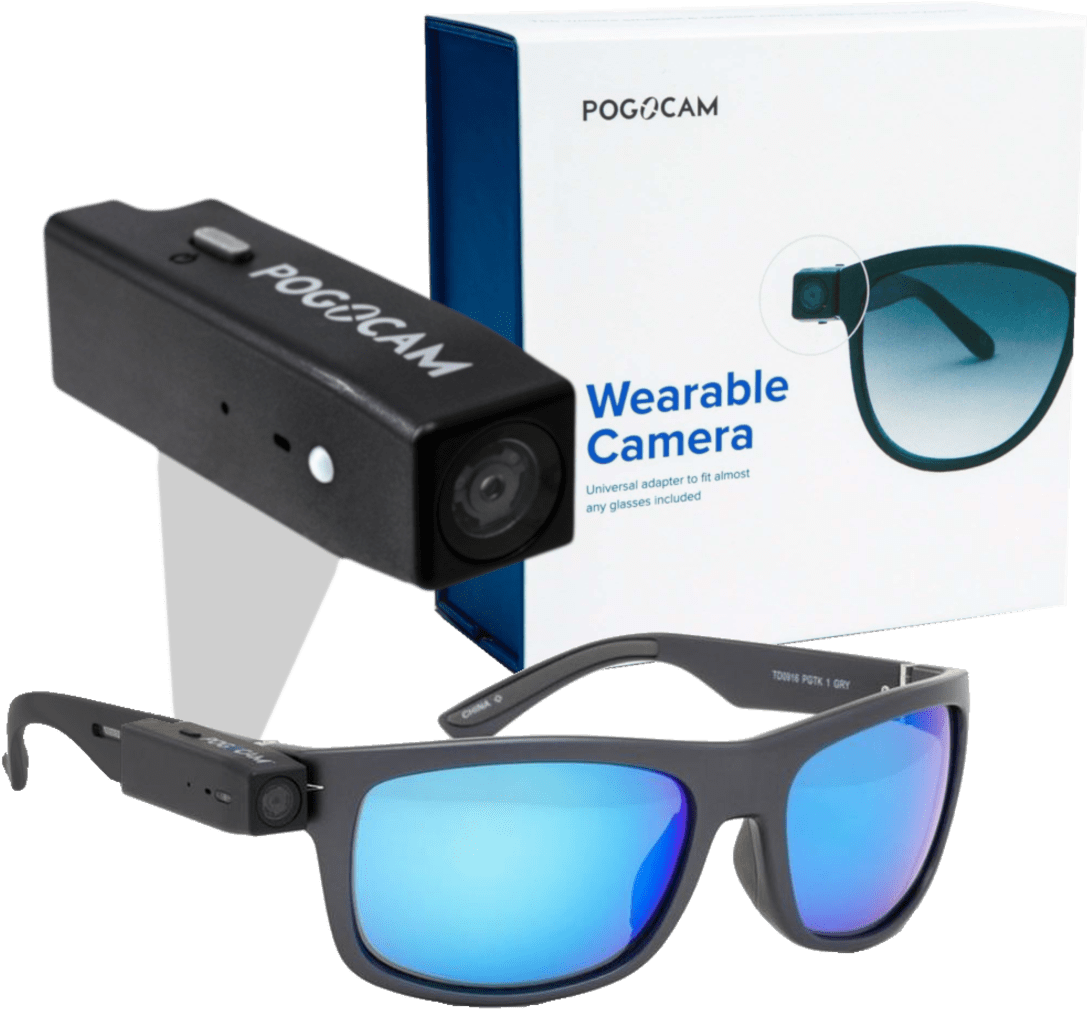 Pogocam Wearable Hd Camera With Foster Grant Pogotrack - Sunglasses (864x864), Png Download