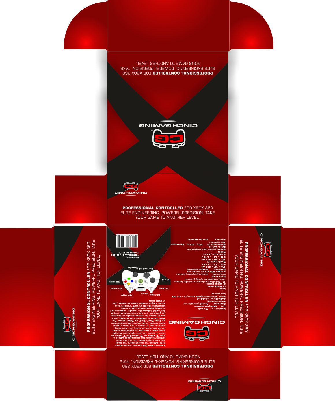 Packaging Design By Nikomen For Cinch Gaming - Video Game Box Packaging (1160x1388), Png Download