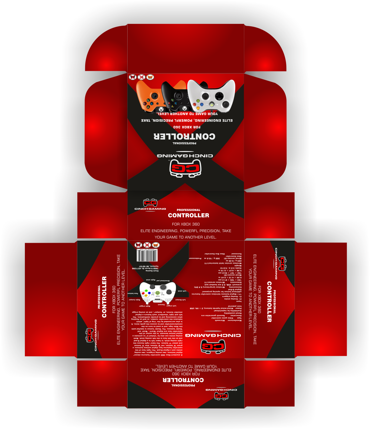 Modern, Professional, Product Packaging Design For - Cinch Gaming (1221x1424), Png Download
