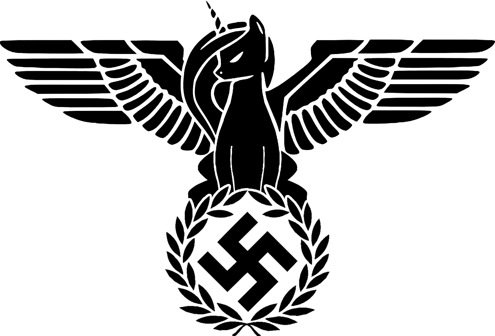 Alicorn, Black And White, Edit, Female, Grayscale, - German Coat Of Arms Ww2 (1920x1306), Png Download