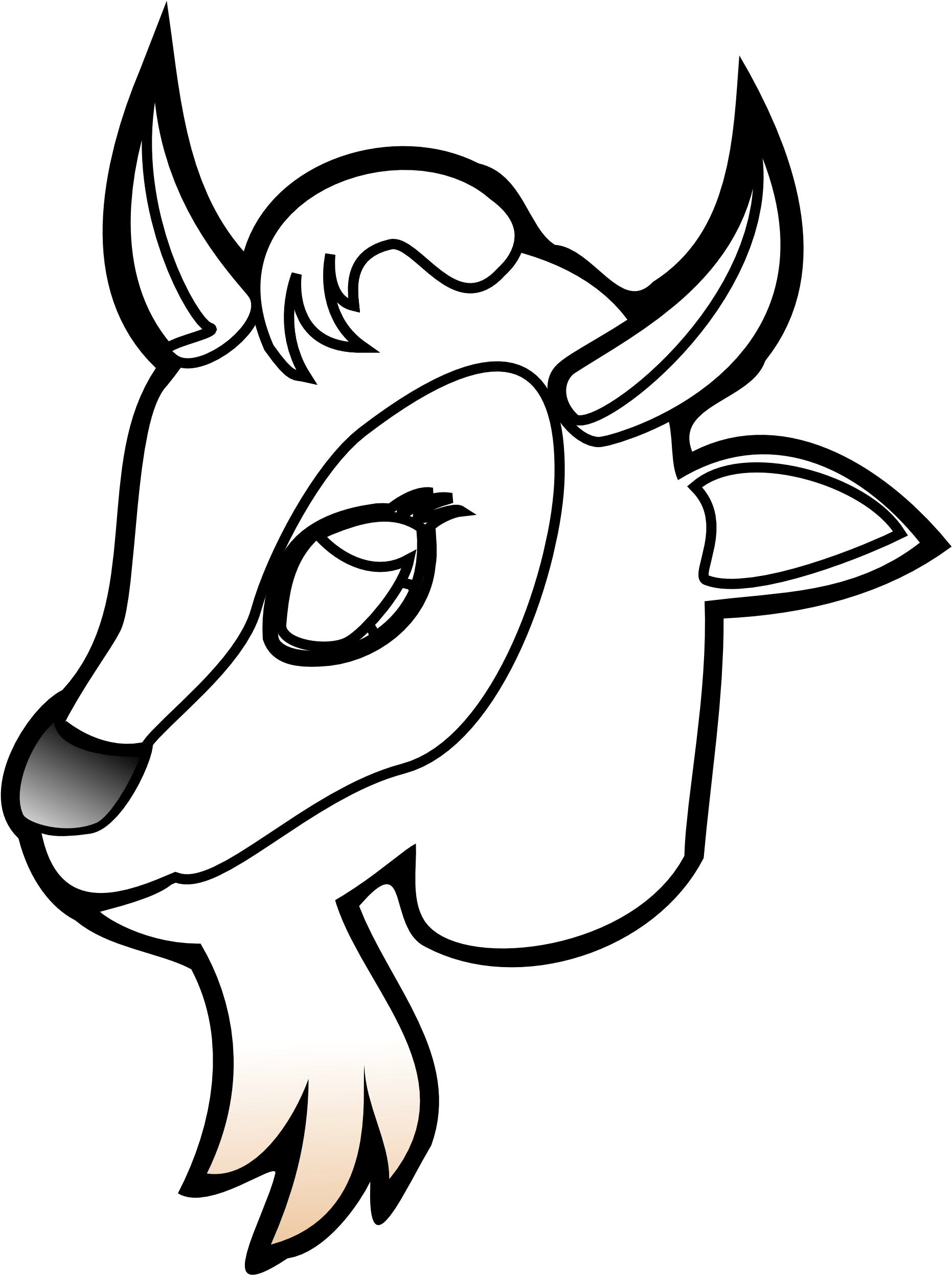 Goat Face Template - Cau Lac Bo Bong Da (2555x2555), Png Download