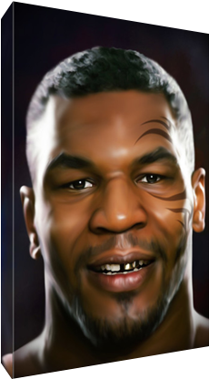 Iron Mike Tyson - Canvas (600x600), Png Download