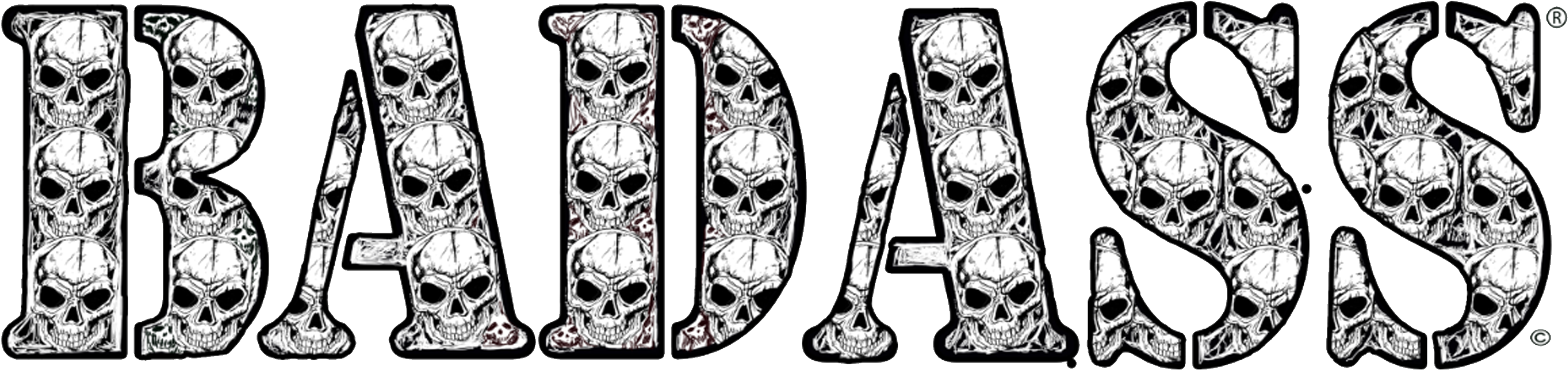 Badassny - Skull (3340x852), Png Download