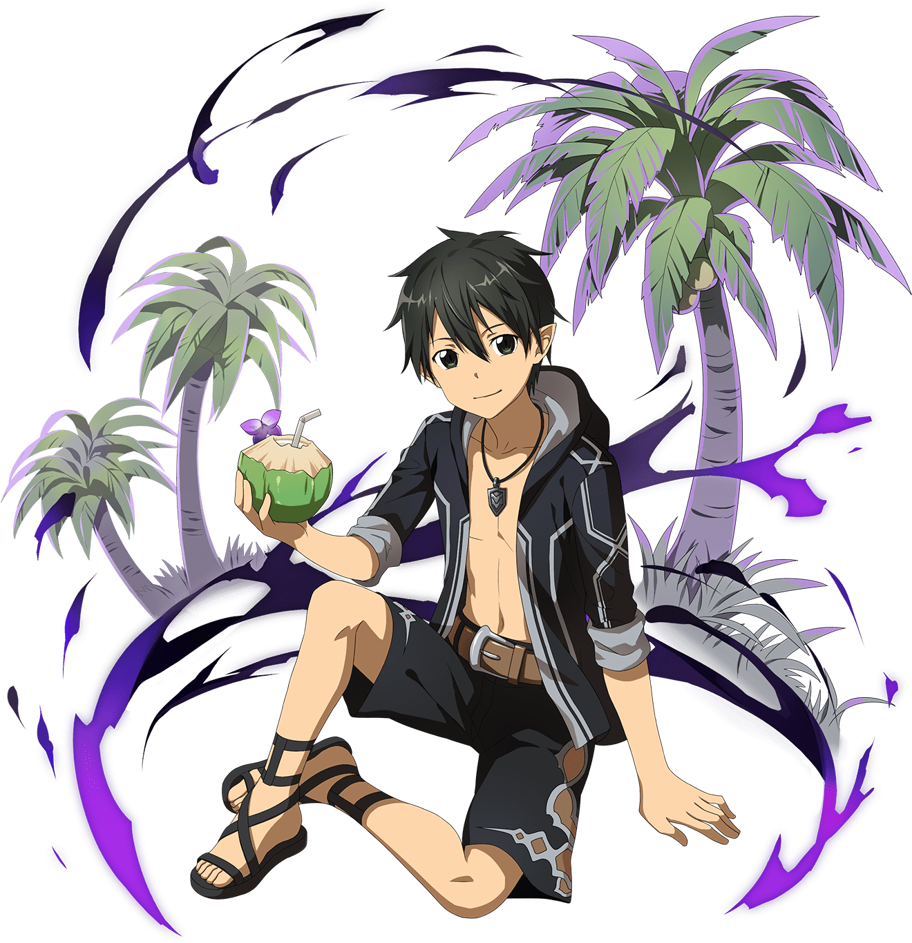 Manga Boy Clipart Kirito - Sword Art Online Memory Defrag Kirito (1500x1500), Png Download