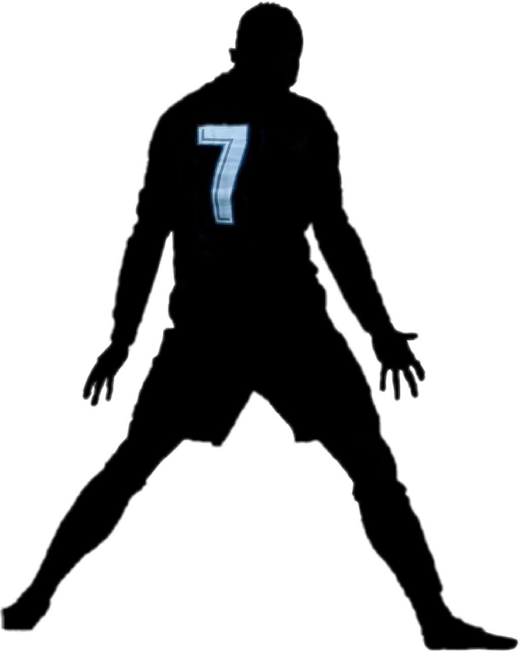 Report Abuse - Cristiano Ronaldo Silhouette (1024x1284), Png Download