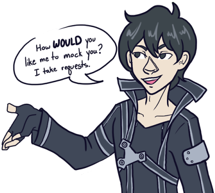 Honestly If Tegiri's Personality Isn't In Any Way Similar - Sword Art Online Abridged Fanart (500x395), Png Download