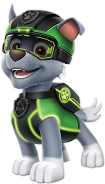 Paw Patrol Rocky Png Jpg Black And White Library - Rocky (337x367), Png Download