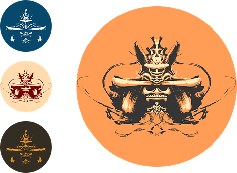 Samurai Seal Print Mask Stencil T-shirt Sk - Samurai Seal (466x340), Png Download