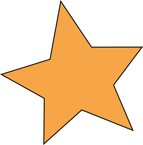 Orange Transparent Stars - Orange Star No Background (493x500), Png Download