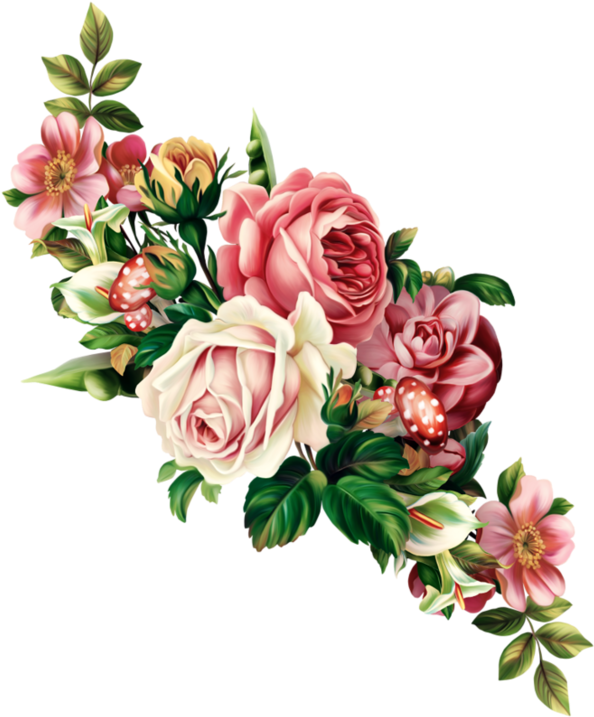 F Bd Png Paper And Tags - Flowers Vintage Illustration Png (600x723), Png Download