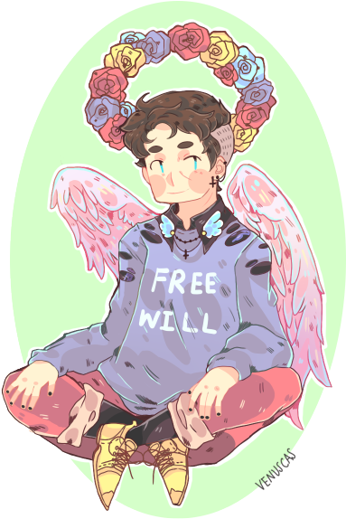I Hadn't Drawn My Pastel Prince Castiel In A While - Castiel Fanart (500x600), Png Download