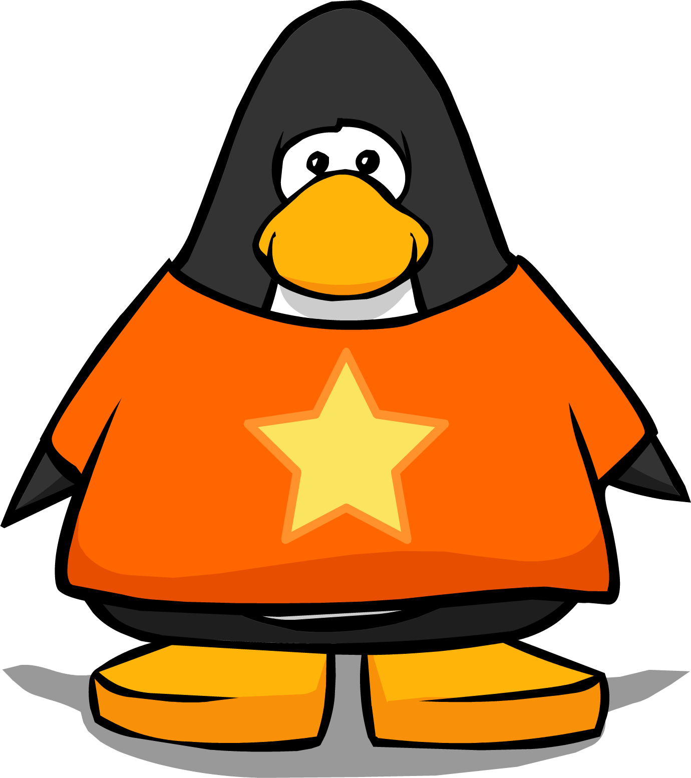 Star T-shirt From A Player Card - Penguin From Club Penguin (1380x1554), Png Download