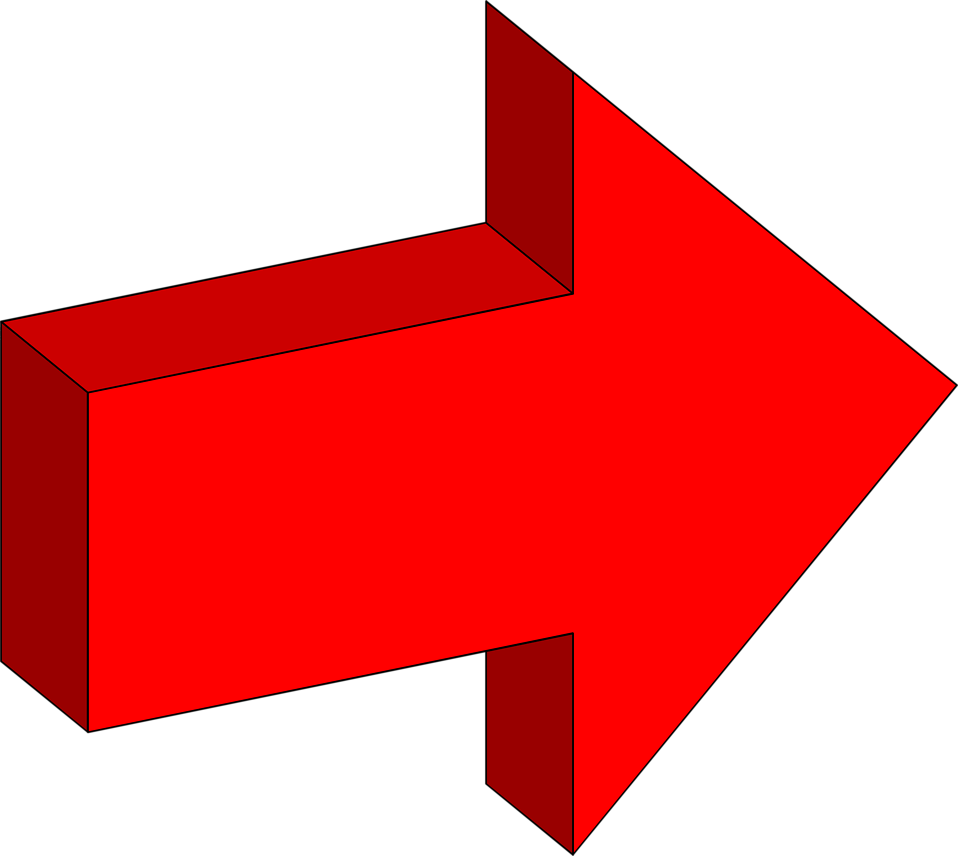 Funky Forward Arrow Drawing - Big Red Arrow Clipart (958x856), Png Download