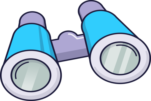 Cartoon Binoculars Purple User Medium - Clip Art (509x340), Png Download