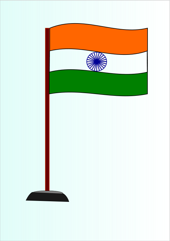 Flag Of India Drawing At Getdrawings - Indian Flag Png Vector (566x800), Png Download