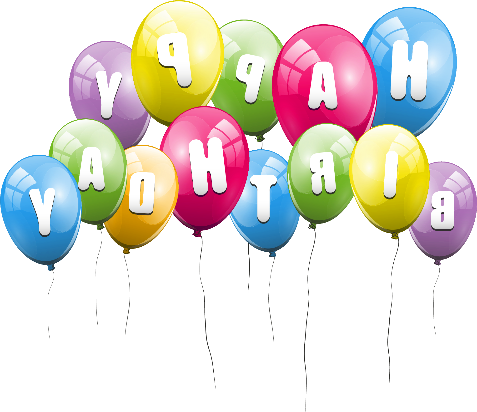 31 Birthday Balloon Png Free Cliparts That You Can - Birthday (2089x1779), Png Download