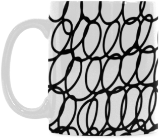 Doodle Circles White Mug - Mug (500x500), Png Download