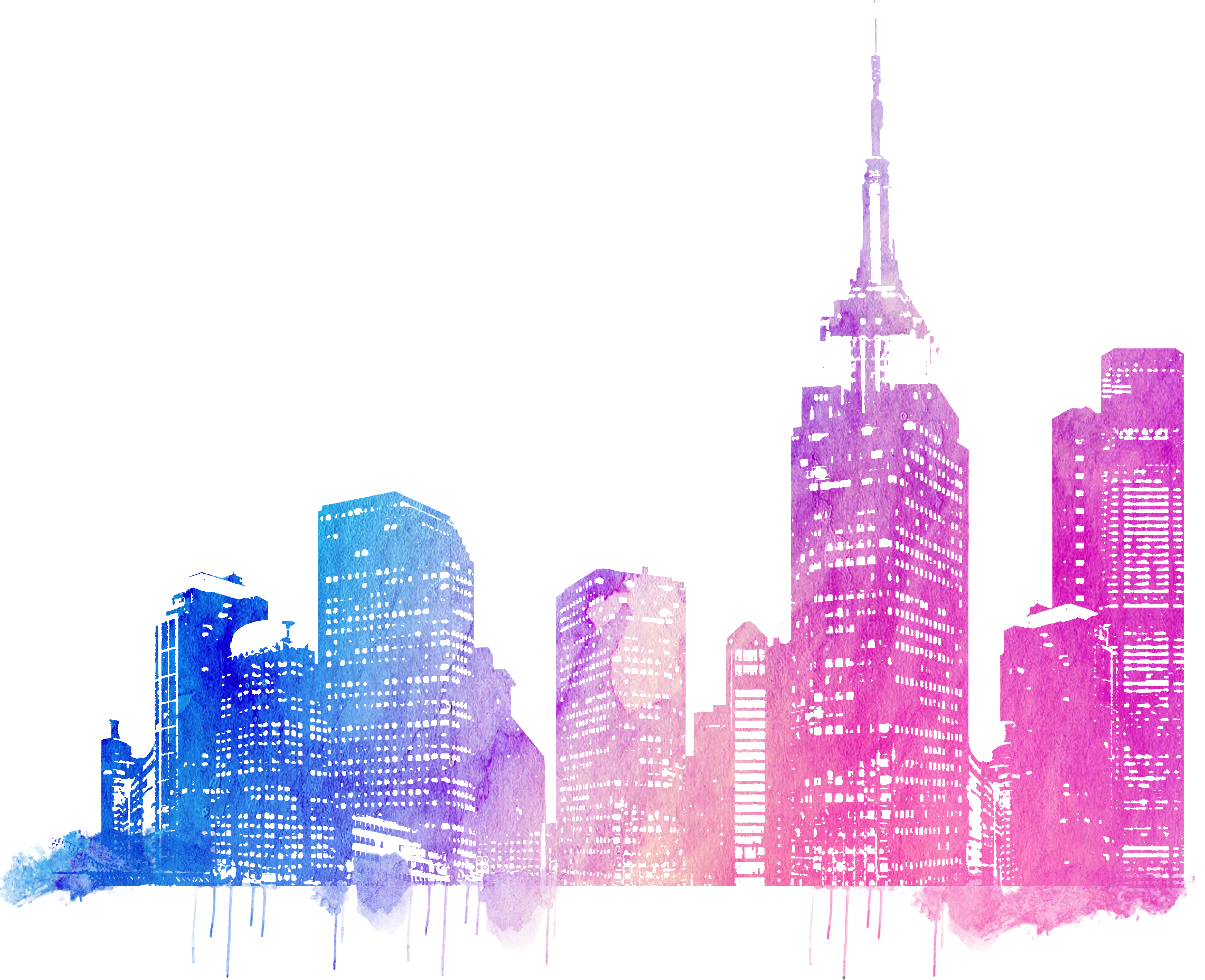 Picture Library Library Cities Skylines Colorful Transprent - City Skyline Drawing (2500x2000), Png Download