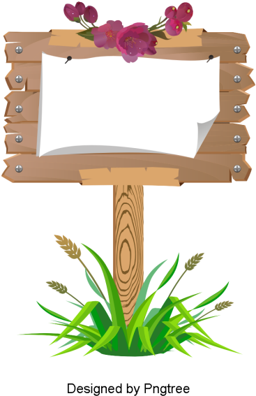 Beautiful Cartoon Cute Hand Painted Wooden Label Title - Sign (640x640), Png Download