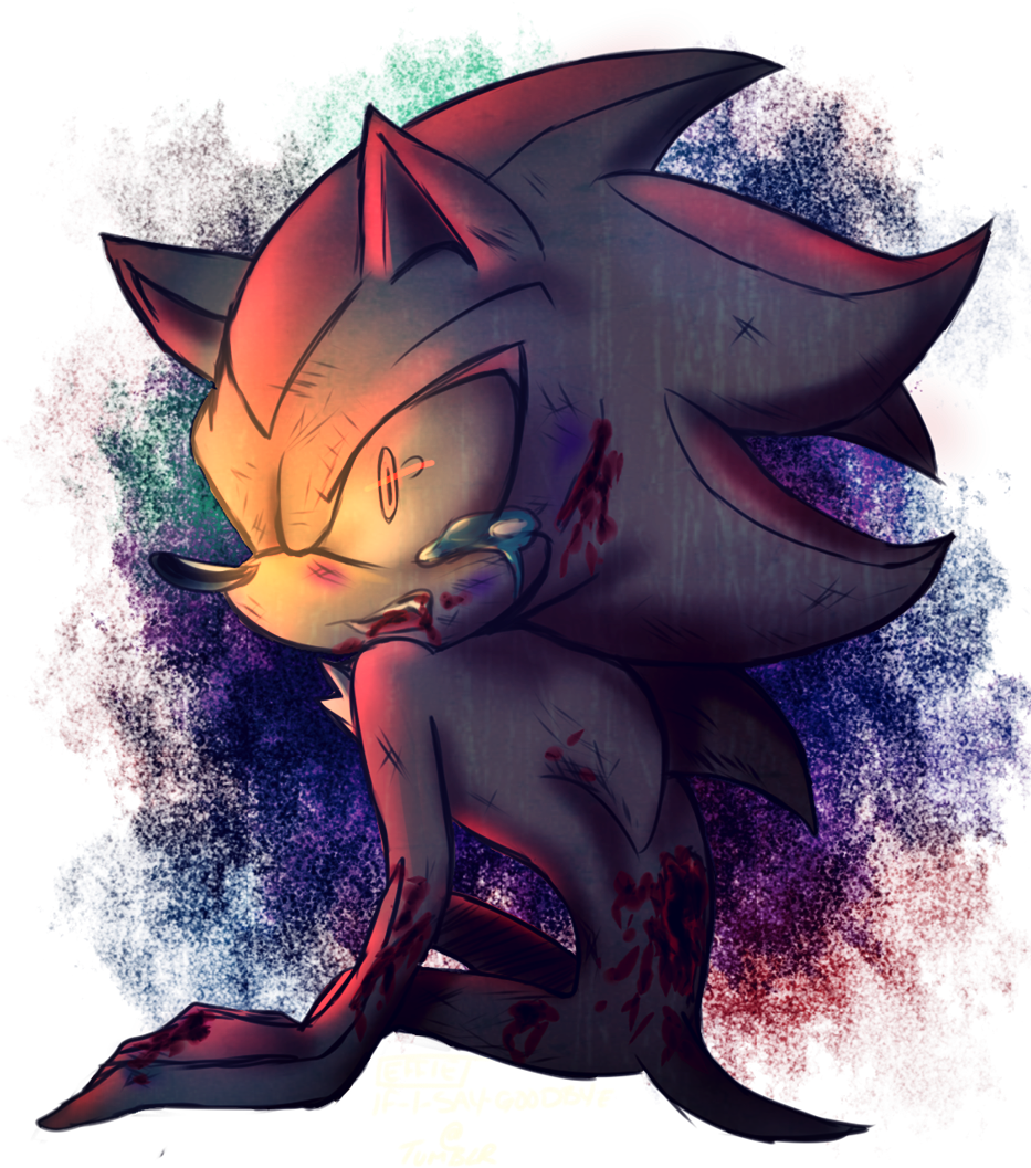 I Jolt When Someone Comes Through The Bushes - Shadow The Hedgehog Hurt (932x1073), Png Download