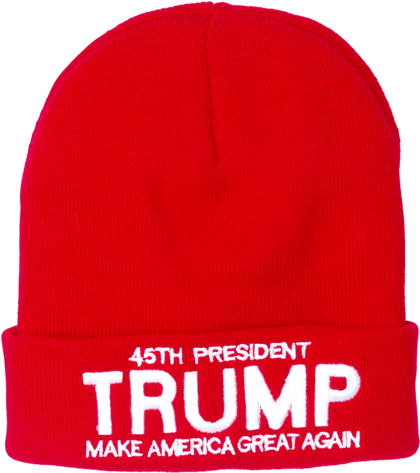 Donald Trump, 45th President, Red Knit Ski Hat Or Beanie, - Beanie (1024x1024), Png Download