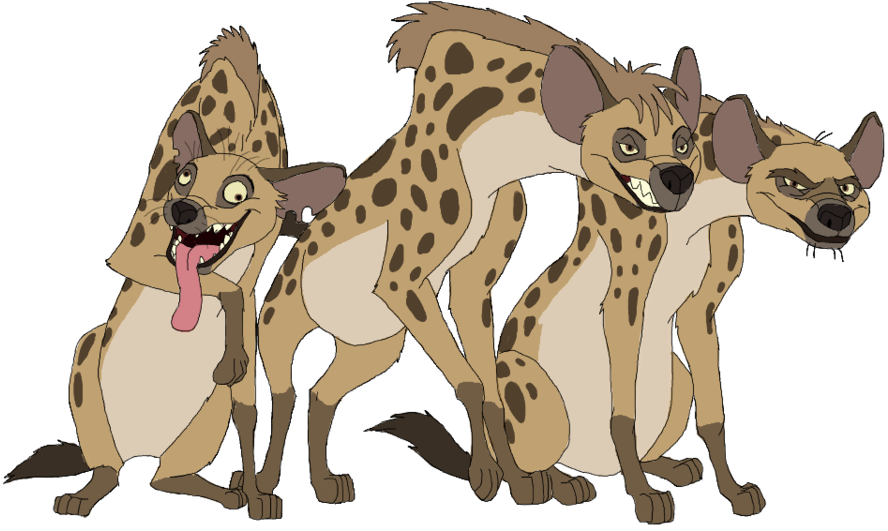 Hyena Drawing Colored - Lion King Realistic Hyenas (900x540), Png Download