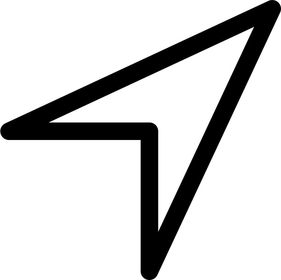 Compass Direction Location Comments - Location Arrow Svg (981x980), Png Download