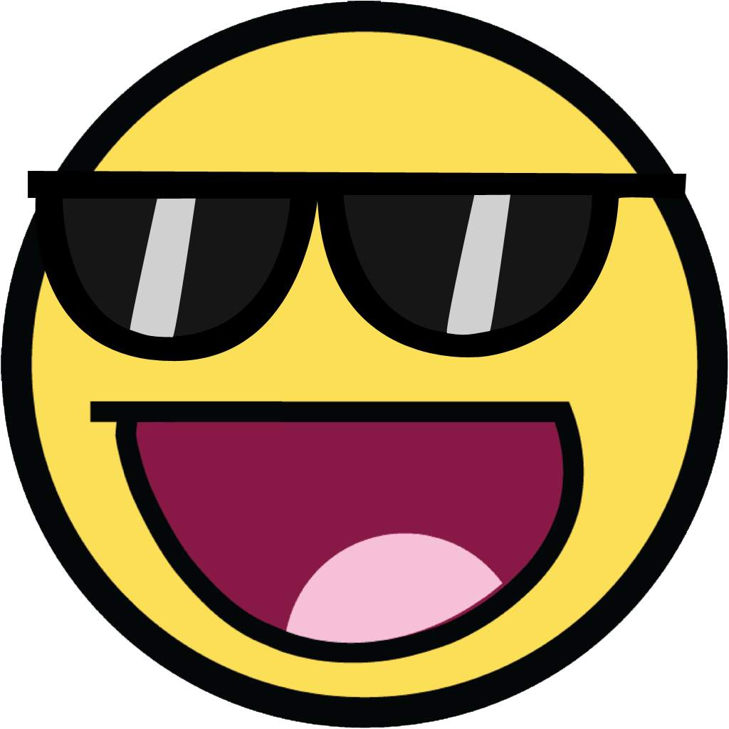 Awesome Clip Art Download Image - Awesome Face With Sunglasses (894x894), Png Download