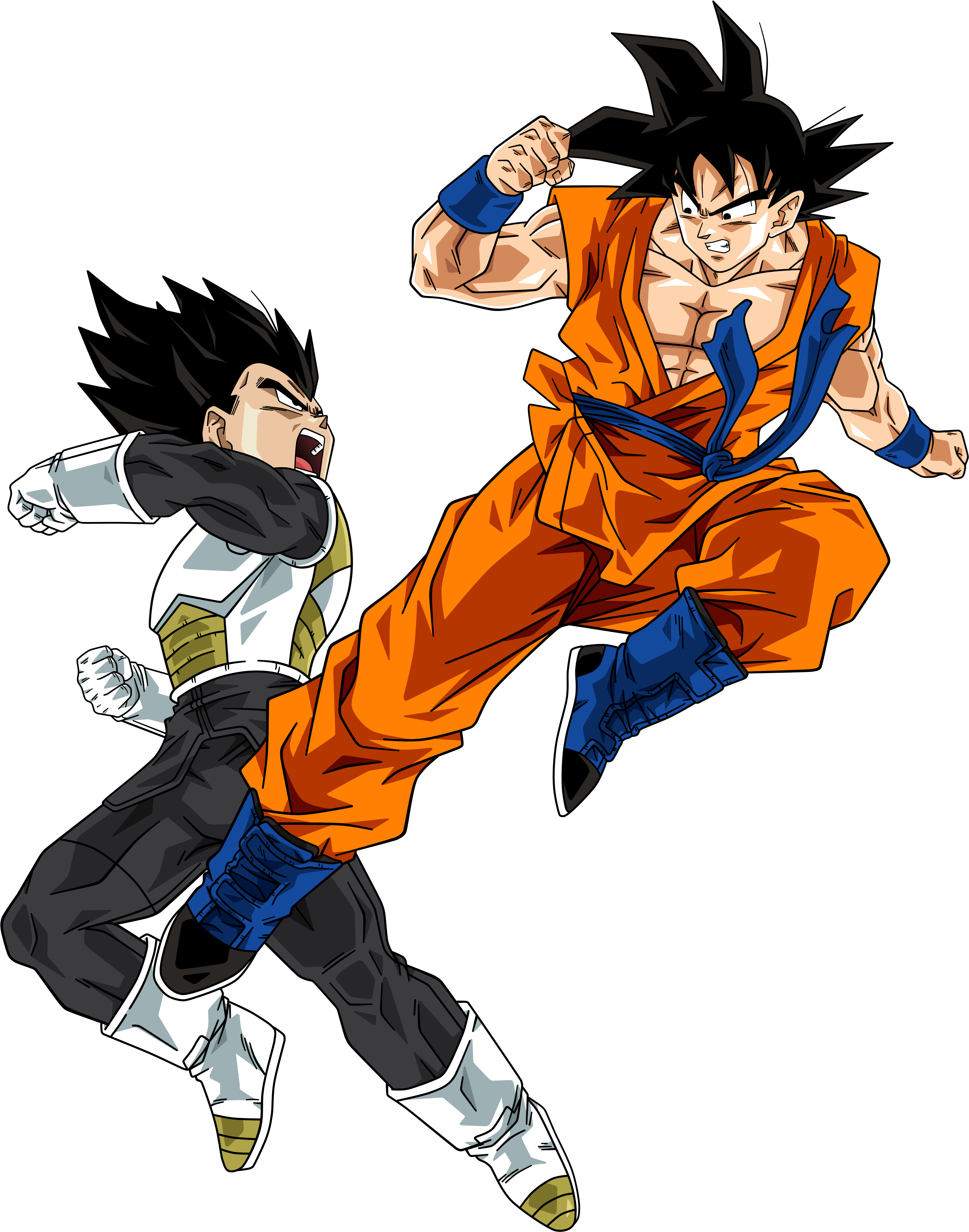 Dbz Characters, Goku And Vegeta, Son Goku, Dragon Ball - Goku Vs Vegeta Png (5009x5500), Png Download