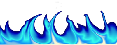 Blue Smoke Effect Png - 3d Black And White Flames (400x300), Png Download