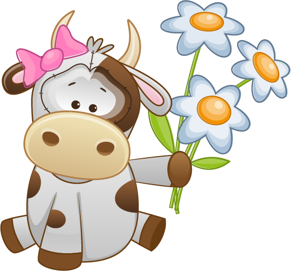 Content - Vacas Tiernas Para Pintar (572x533), Png Download