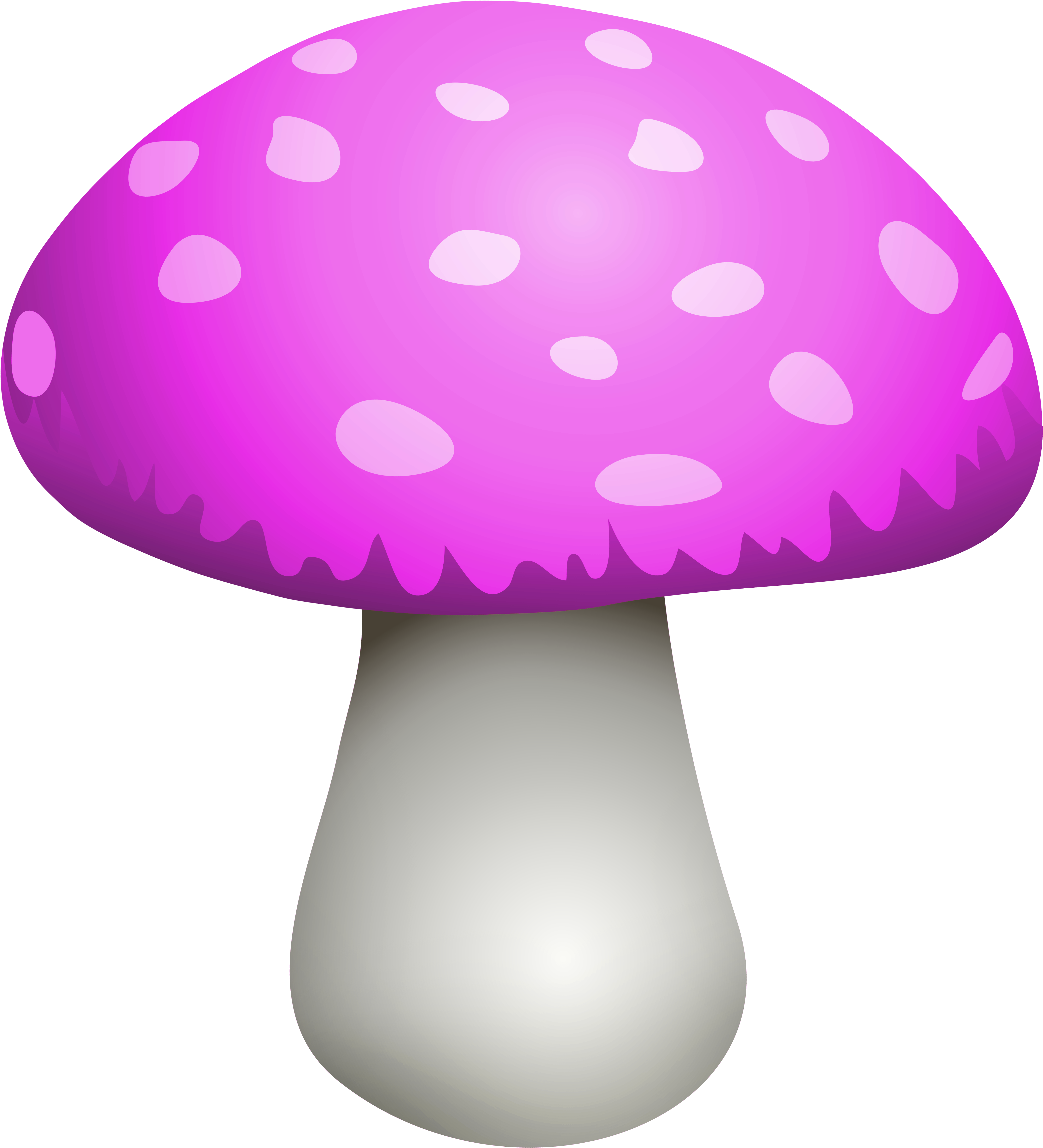 Pink Mushroom Png Clipart - Mushroom (5659x6158), Png Download
