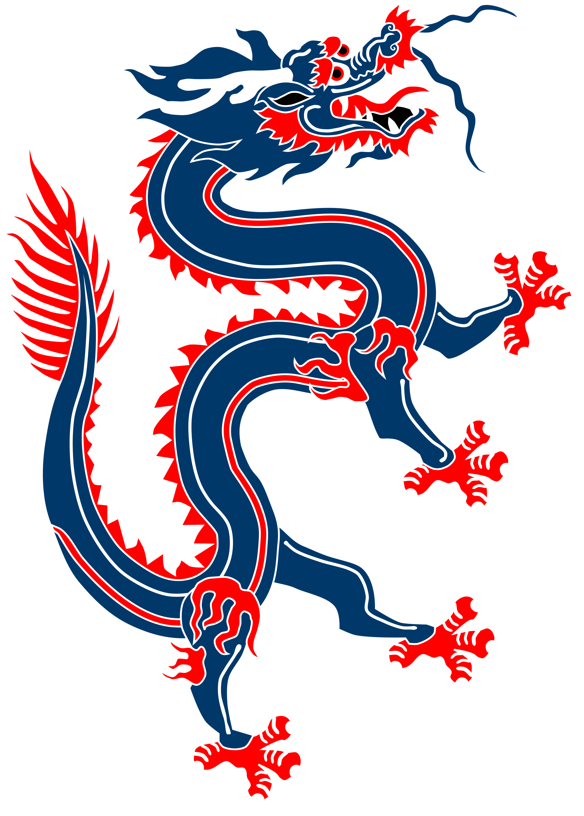 Chinese Dragon Png Image - Chinese Dragon Svg (300x419), Png Download