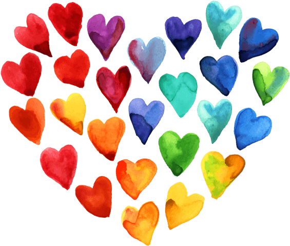 Beautiful Watercolor Heart Stickers Messages Sticker-0 - Beautiful Watercolor Heart (618x502), Png Download