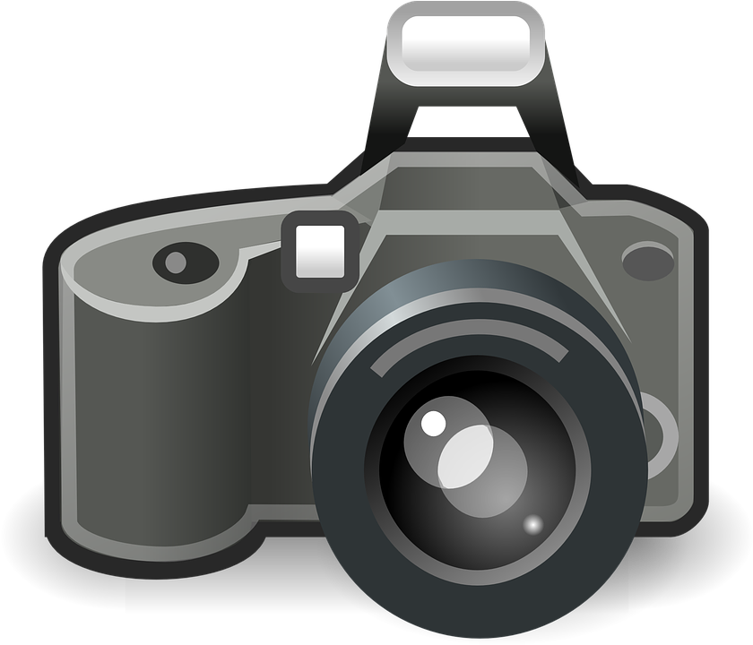 Camera Transparent Clipart Png Black And White Download - Camera Clipart No Background (400x400), Png Download