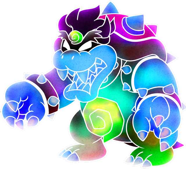 Dreamy Bowser - Mario Y Luigi Dream Team (640x589), Png Download