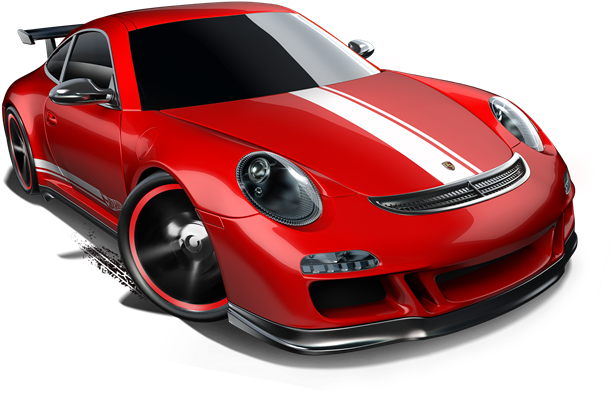 Porsche 911 Gt3 Red W White Stripes - Fast Car (671x503), Png Download