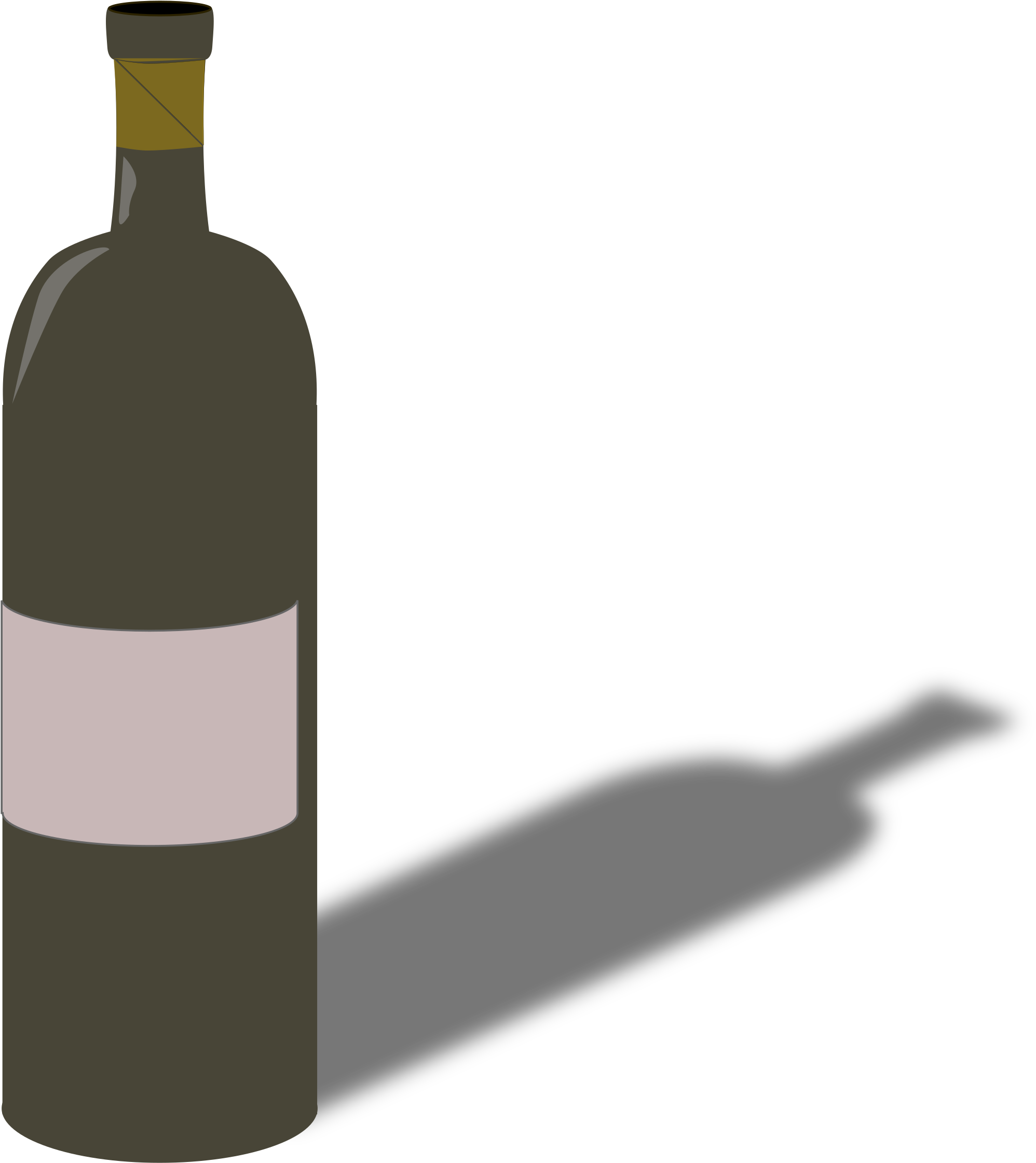 Wine Bottle And Glass Png - Wine Bottle Clipart (2165x2400), Png Download