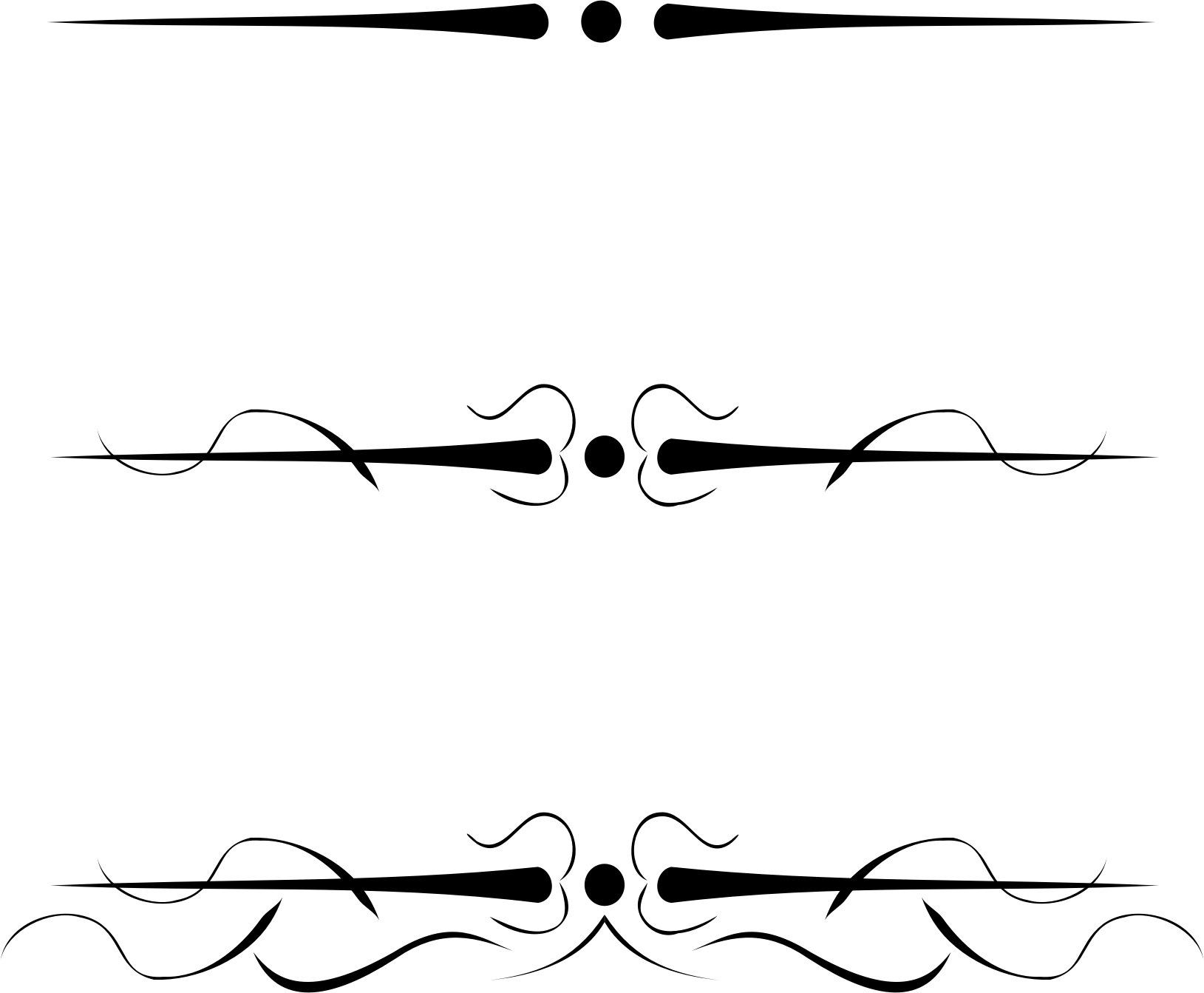 This Free Icons Png Design Of 3 Underline Flourishes (1629x1343), Png Download