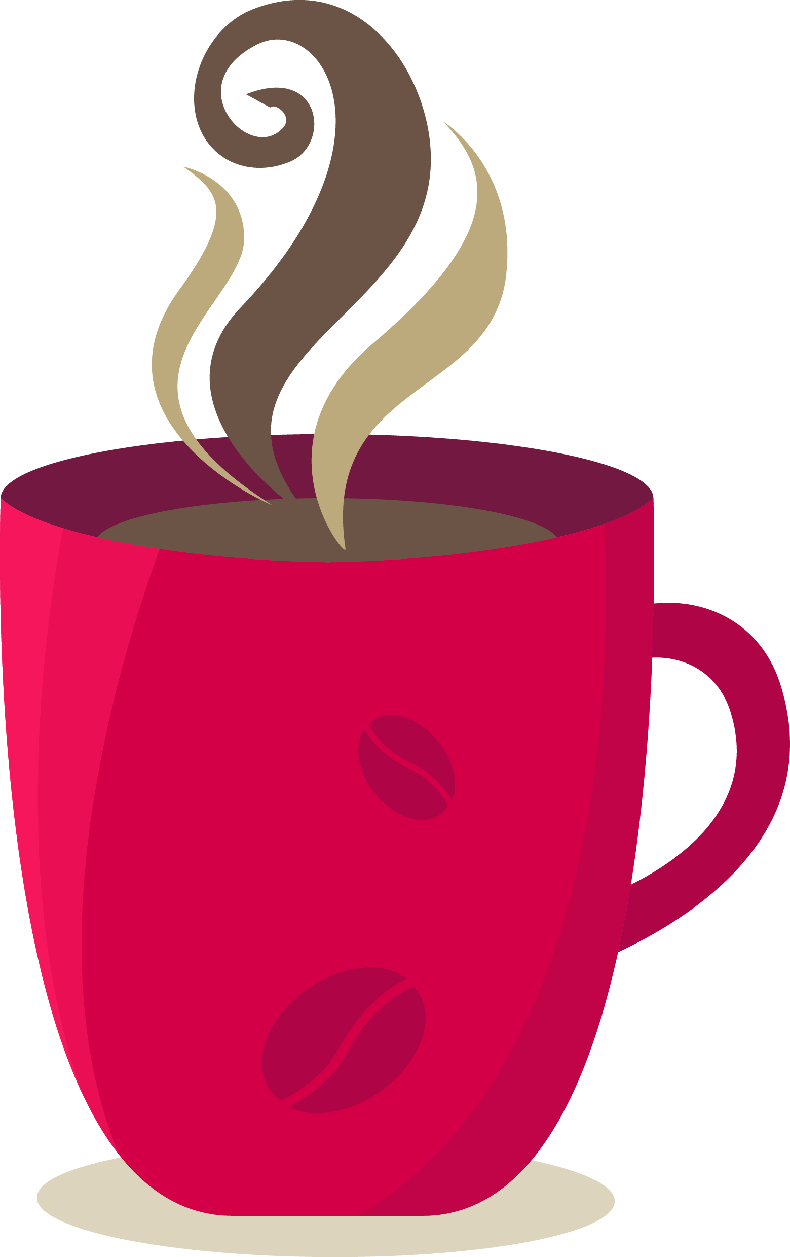 Clip Art Freeuse Stock Cup Cafe Cartoon Material Transprent - Cartoon Coffee Mug Png (1559x2478), Png Download