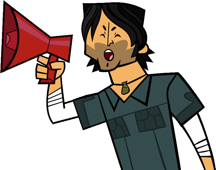 Chris W Megaphone - Total Drama Chris Png (826x605), Png Download